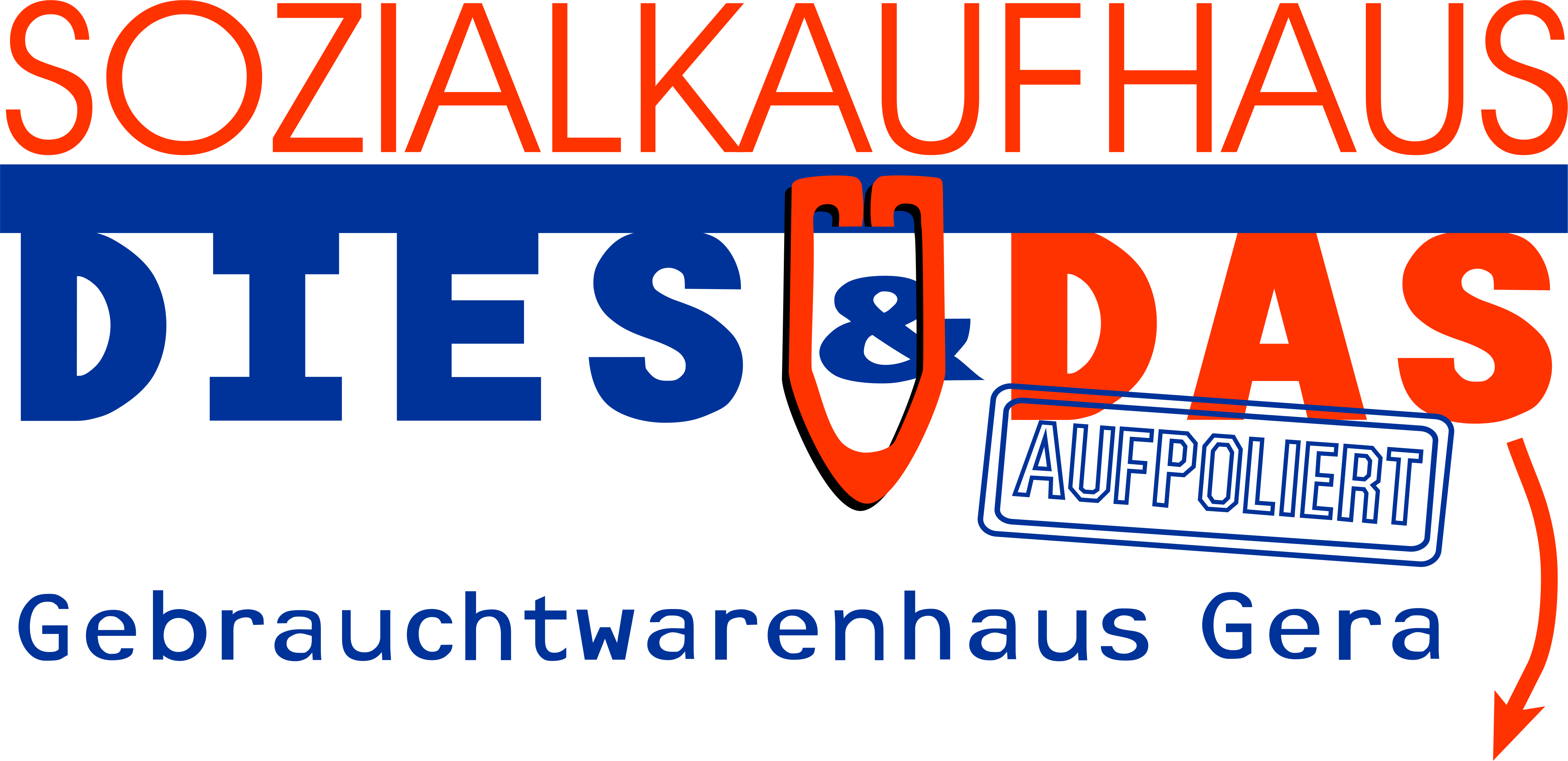 Logo des Gebrauchtwarenhauses mit Link zur Webseite.