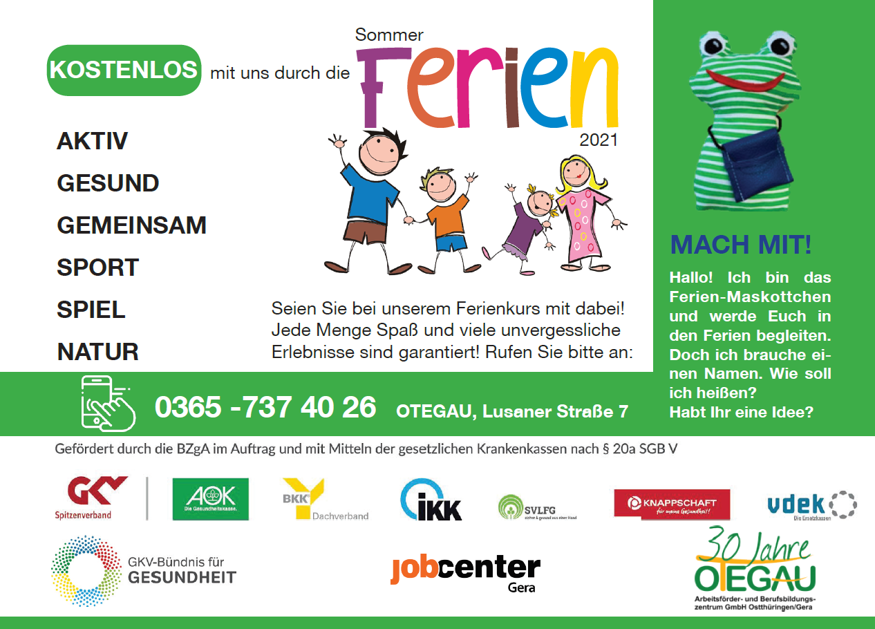 Link zum Flyer Gemeinsam und Gesund durch die Ferien